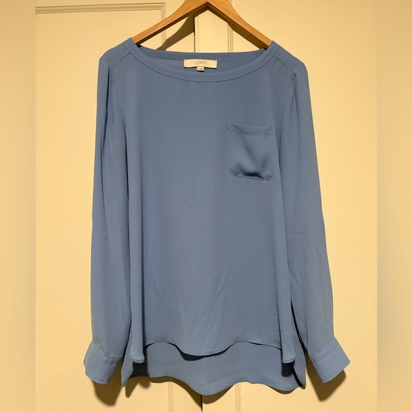 LOFT Tops - Loft Baby Blue Long Sleeve Blouse